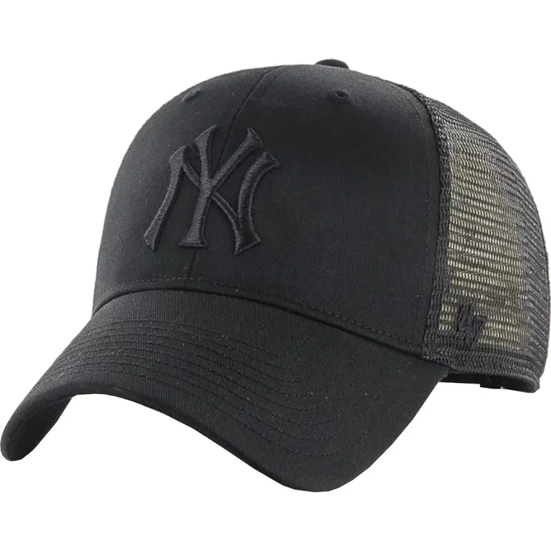 cappellino-trucker-nero-con-logo-nero-dei-new-york-yankees-mlb-mvp-branson-di-47-brand
