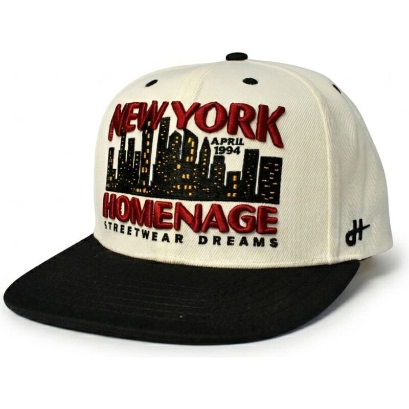 cappello-piatto-beige-e-nero-snapback-nysky-skylines-the-snap-di-homenage