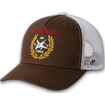 Cappellino trucker marrone scuro e bianco Jet Military Surplus The Trucker di Homenage