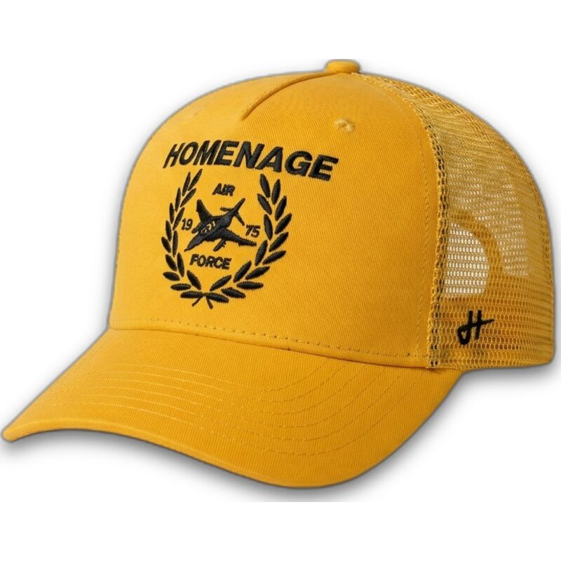 petten-gebogen-geel-snapback-the-trucker-van-homenage petten-gebogen-geel-snapback-the-trucker-van-homenage