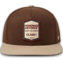 gorra-plana-marron-oscuro-snapback-squadron-military-surplus-the-retro-de-homenage