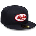 petten-plat-marineblauw-fitted-59fifty-oval-patch-van-new-era