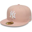 cappello-piatto-rosa-regolabile-59fifty-league-essential-dei-new-york-yankees-mlb-di-new-era
