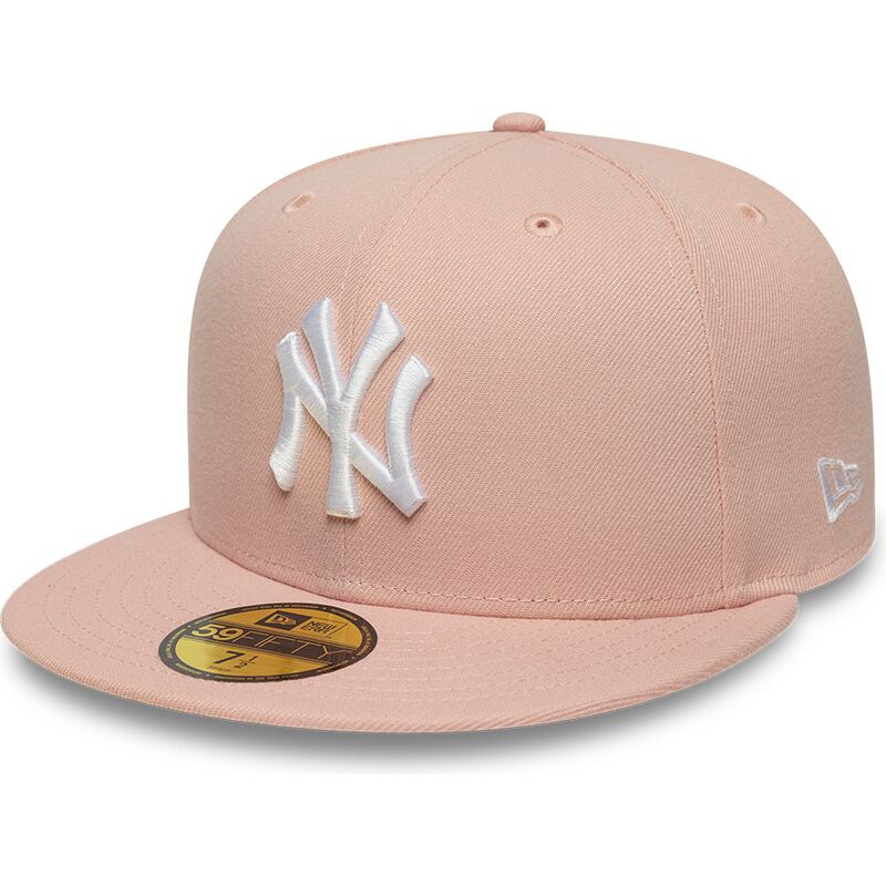 cappello-piatto-rosa-regolabile-59fifty-league-essential-dei-new-york-yankees-mlb-di-new-era