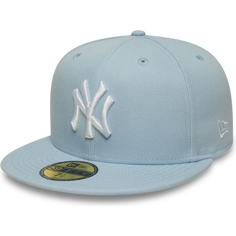 petten-plat-blauw-fitted-59fifty-league-essential-van-new-york-yankees-mlb-van-new-era