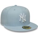 petten-plat-blauw-aangepast-claro-59fifty-league-essential-van-new-york-yankees-mlb-van-new-era
