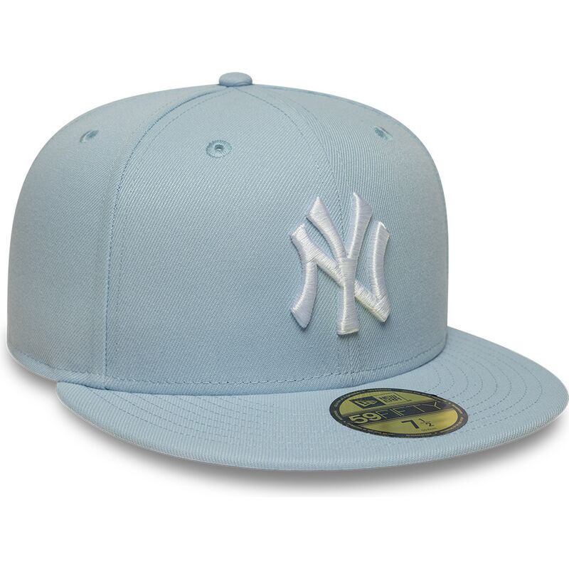 petten-plat-blauw-fitted-59fifty-league-essential-van-new-york-yankees-mlb-van-new-era