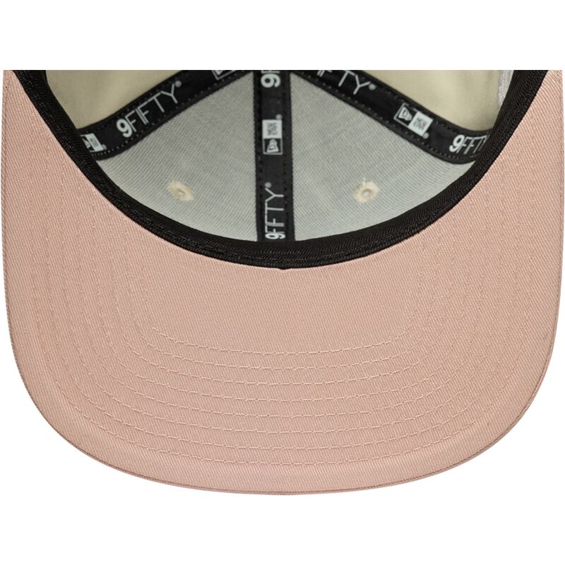 petten-plat-beige-snapback-rosa-9fifty-original-fit-world-series-patch-van-los-angeles-dodgers-mlb-van-new-era
