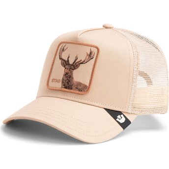 Petten gebogen beige snapback Blur Stag The Farm van Goorin Bros.