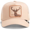 gorra-trucker-beige-ciervo-blur-stag-the-farm-de-goorin-bros