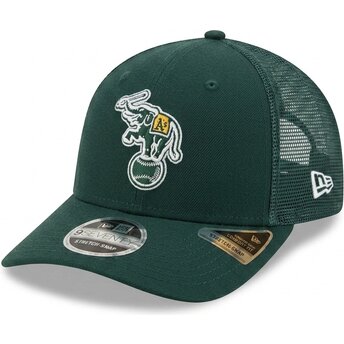Gorra trucker verde 9SEVENTY Stretch Snap Evergreen de Oakland Athletics MLB de New Era