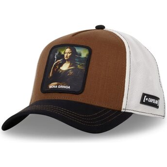 Gorra trucker marrón Mona Lisa ART MONA Mona Gringa Famous de Capslab