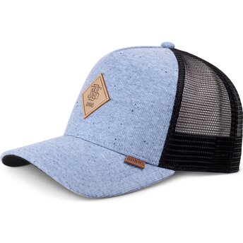 Petten gebogen blauw snapback van Djinns
