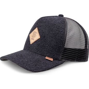 Petten gebogen zwart snapback van Djinns