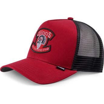 Petten gebogen rood snapback van Djinns