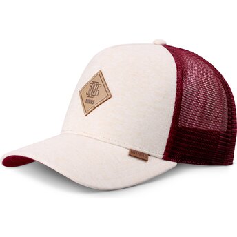 Petten gebogen beige snapback HFT ColourMelange van Djinns