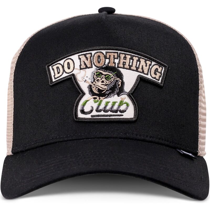 gorra-trucker-negra-y-beige-hft-do-nothing-club-gorilla-de-djinns