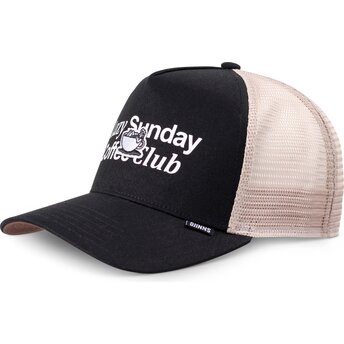 Petten gebogen zwart snapback van Djinns