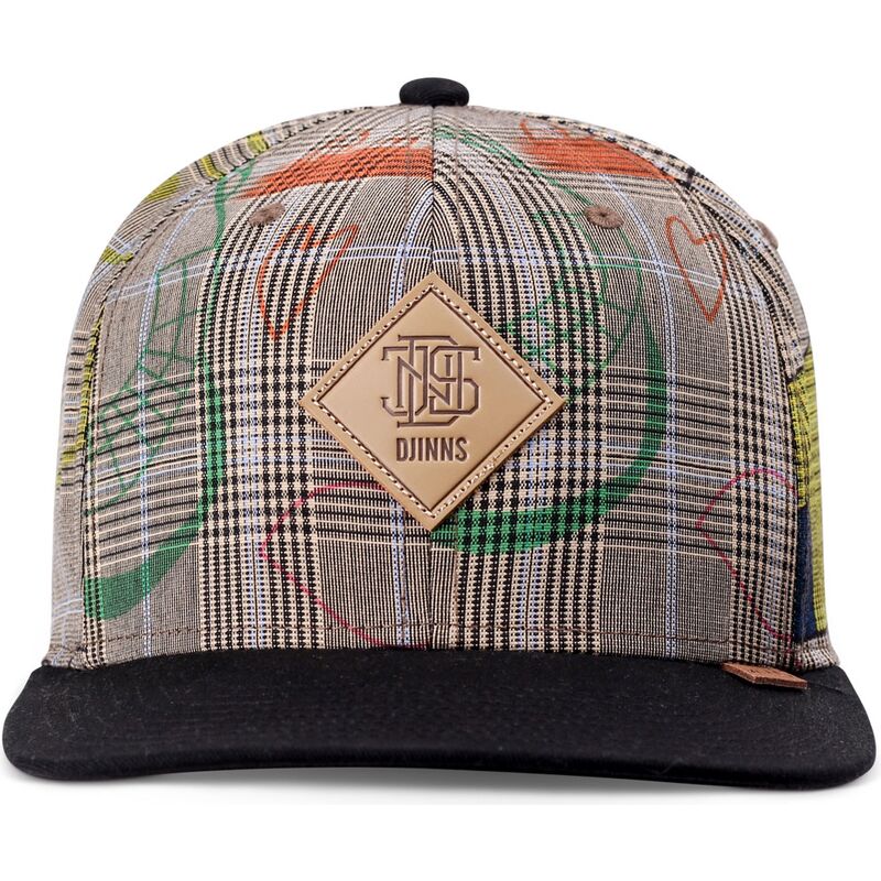 gorra-plana-gris-y-negra-snapback-crinklecheck-de-djinns