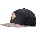 petten-plat-zwart-snapback-crinklecheck-rev-van-djinns