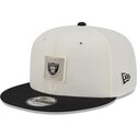 gorra-plana-beige-y-negra-snapback-9fifty-training-pack-2026-de-las-vegas-raiders-nfl-de-new-era