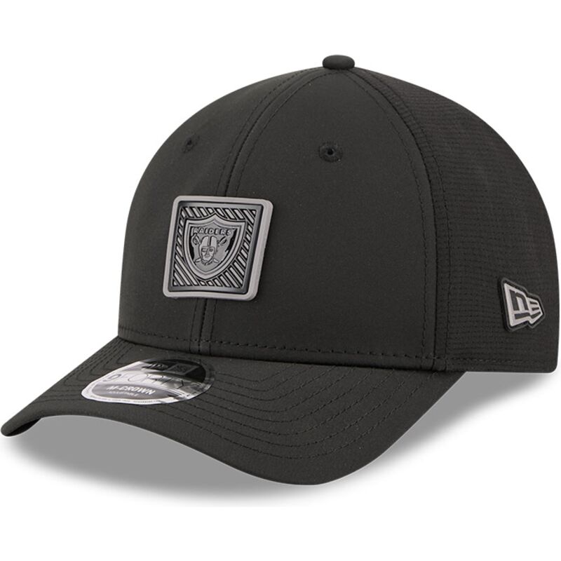 gorra-curva-negra-snapback-9forty-m-crown-training-pack-2026-de-las-vegas-raiders-nfl-de-new-era