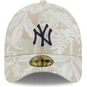 petten-gebogen-beige-fitted-59forty-a-frame-leafy-palm-van-new-york-yankees-mlb-van-new-era
