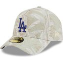 petten-gebogen-beige-aangepast-59forty-a-frame-leafy-palm-van-los-angeles-dodgers-mlb-van-new-era