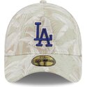 petten-gebogen-beige-aangepast-59forty-a-frame-leafy-palm-van-los-angeles-dodgers-mlb-van-new-era