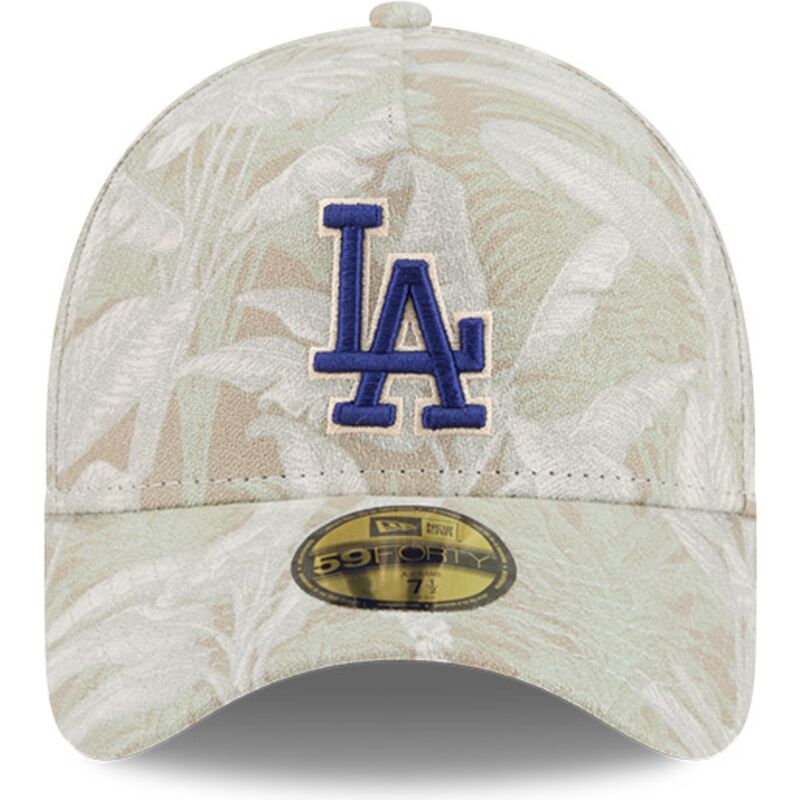 petten-gebogen-beige-fitted-59forty-a-frame-leafy-palm-van-los-angeles-dodgers-mlb-van-new-era