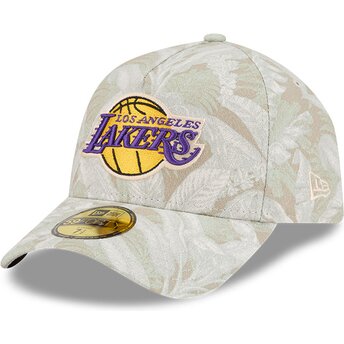 Gorra curva beige ajustada 59FORTY A Frame Leafy Palm de Los Angeles Lakers NBA de New Era