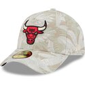 petten-gebogen-beige-fitted-59forty-a-frame-leafy-palm-van-chicago-bulls-nba-van-new-era