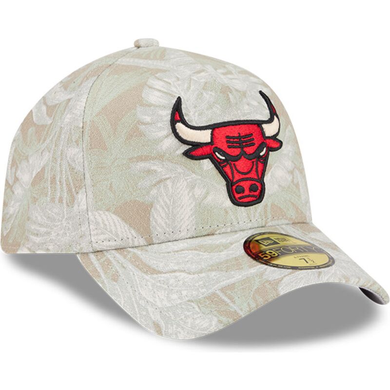petten-gebogen-beige-aangepast-59forty-a-frame-leafy-palm-van-chicago-bulls-nba-van-new-era
