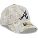 petten-gebogen-beige-aangepast-59forty-a-frame-leafy-palm-van-atlanta-braves-mlb-van-new-era