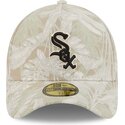 petten-gebogen-beige-aangepast-59forty-a-frame-leafy-palm-van-chicago-white-sox-mlb-van-new-era