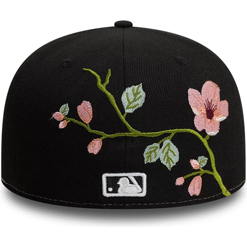 petten-plat-zwart-aangepast-59fifty-floral-van-chicago-white-sox-mlb-van-new-era