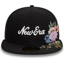 petten-plat-zwart-aangepast-59fifty-floral-emb-van-new-era