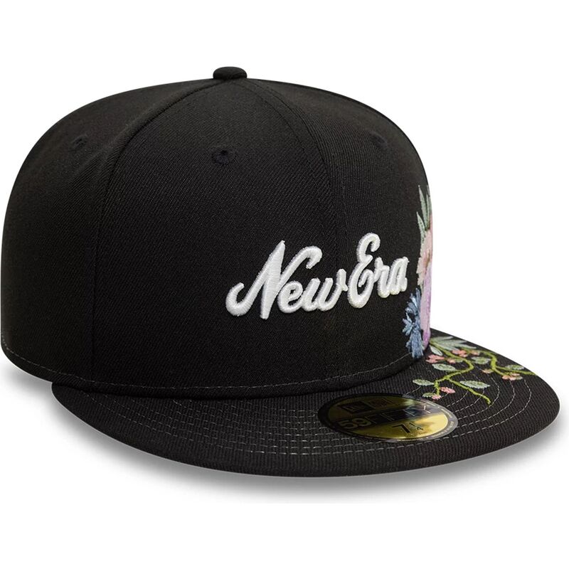 gorra-plana-negra-ajustada-59fifty-floral-emb-de-new-era