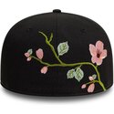 petten-plat-zwart-aangepast-59fifty-floral-emb-van-new-era