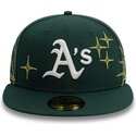 petten-plat-groen-aangepast-59fifty-zodiac-van-oakland-athletics-mlb-van-new-era