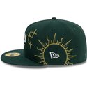 gorra-plana-verde-ajustada-59fifty-zodiac-de-oakland-athletics-mlb-de-new-era
