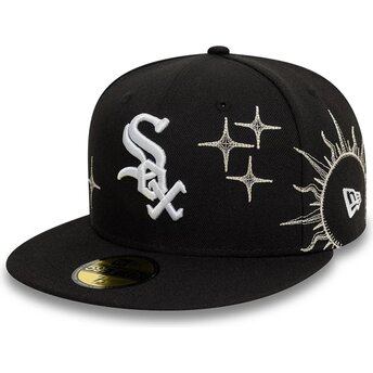 New Era Flat Brim 59FIFTY Zodiac Chicago White Sox MLB Black Fitted Cap