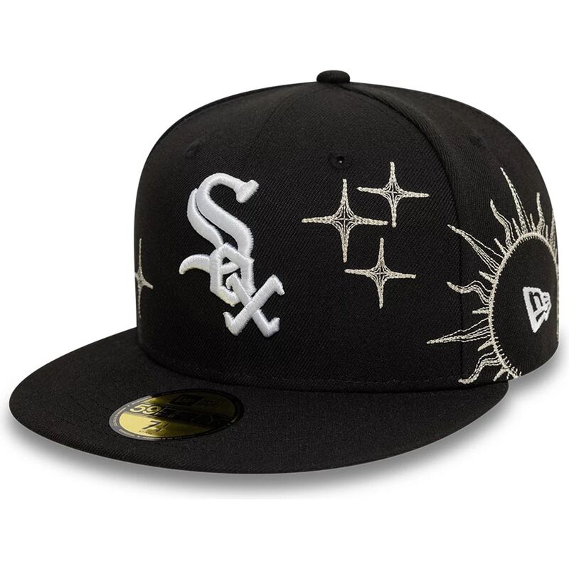 petten-plat-zwart-aangepast-59fifty-zodiac-van-chicago-white-sox-mlb-van-new-era