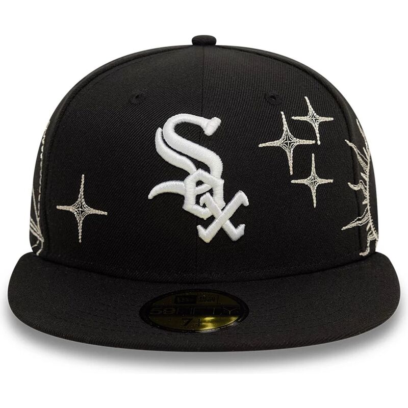 petten-plat-zwart-fitted-59fifty-zodiac-van-chicago-white-sox-mlb-van-new-era petten-plat-zwart-fitted-59fifty-zodiac-van-chicago-white-sox-mlb-van-new-era