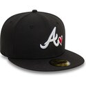 petten-plat-zwart-fitted-59fifty-heart-icon-van-atlanta-braves-mlb-van-new-era