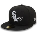 gorra-plana-negra-ajustada-59fifty-heart-icon-de-chicago-white-sox-mlb-de-new-era