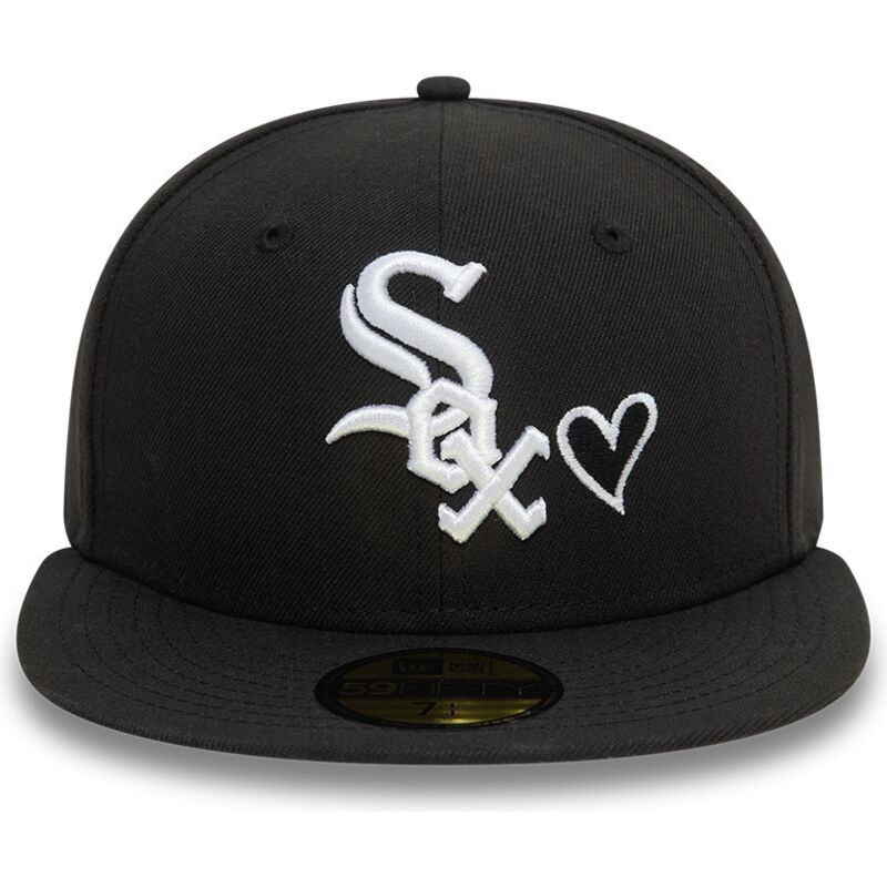 gorra-plana-negra-ajustada-59fifty-heart-icon-de-chicago-white-sox-mlb-de-new-era