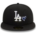 gorra-plana-negra-ajustada-59fifty-heart-icon-de-los-angeles-dodgers-mlb-de-new-era