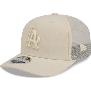 Petten gebogen beige snapback 9SEVENTY Stretch Snap Color Pack van Los Angeles Dodgers MLB van New Era
