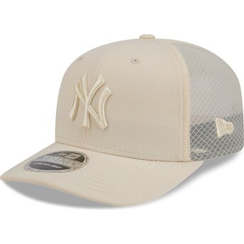 Petten gebogen beige snapback 9SEVENTY Stretch Snap Color Pack van New York Yankees MLB van New Era